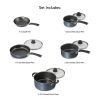 9-Piece Non-stick Cookware Set Blue