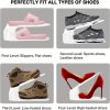 10pcs Plastic Adjustable Shoe Rack; Cabinet Shoe Storage Rack; Shoe Holder