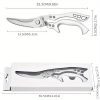"Professional Butcher Scissors - Heavy-Duty German Steel Design with Detachable Blades for Easy Cleaning"