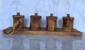 Olive Wood Canisters Set